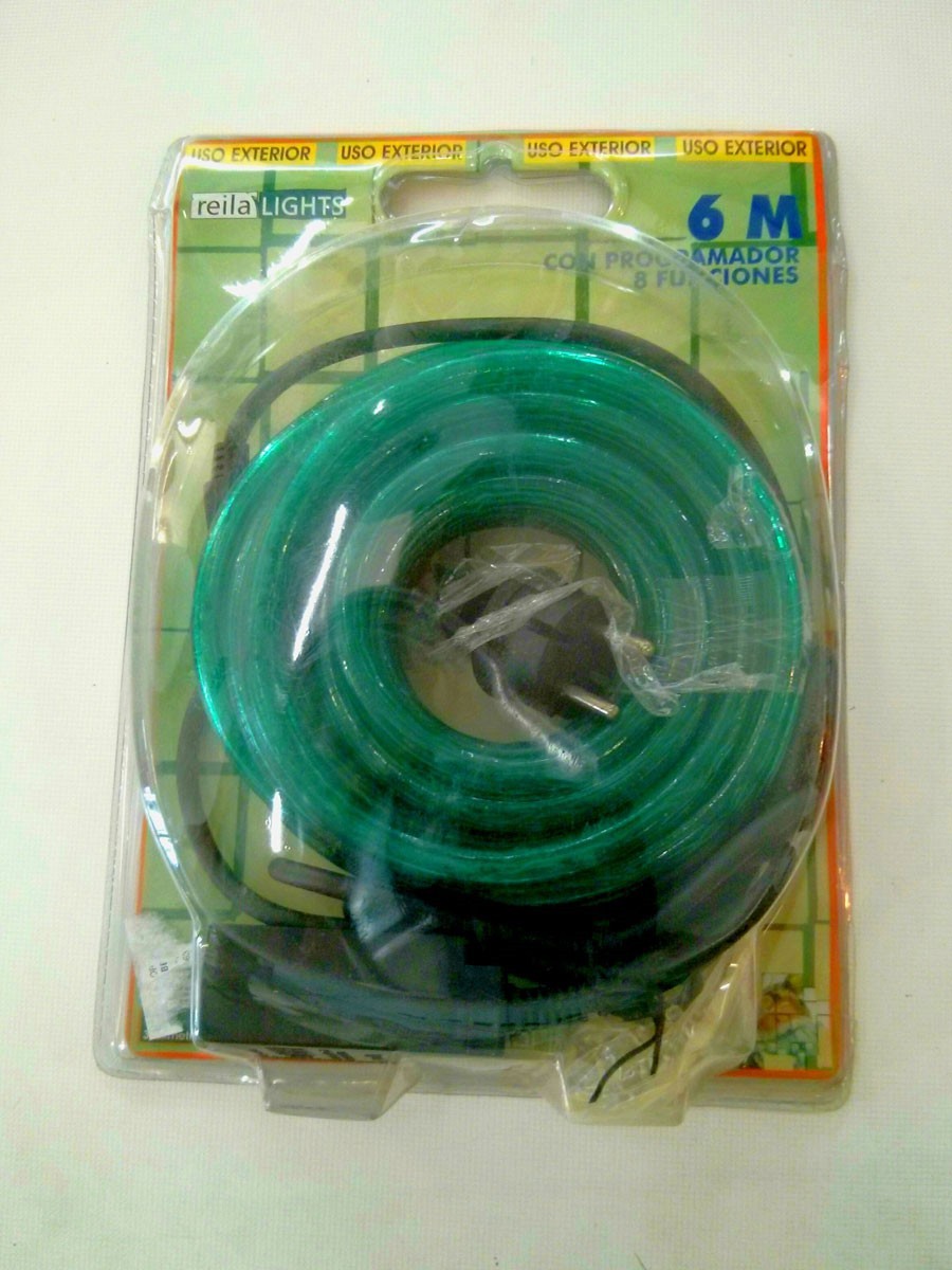 GUIRNALDA NAVIDAD DE EXTERIOR FLEXILIGHT MULTIFUNCIÓN VERDE 6M