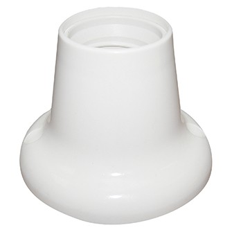 PORTALÁMPARA PLÁSTICO BLANCO ZÓCALO RECTO E-27