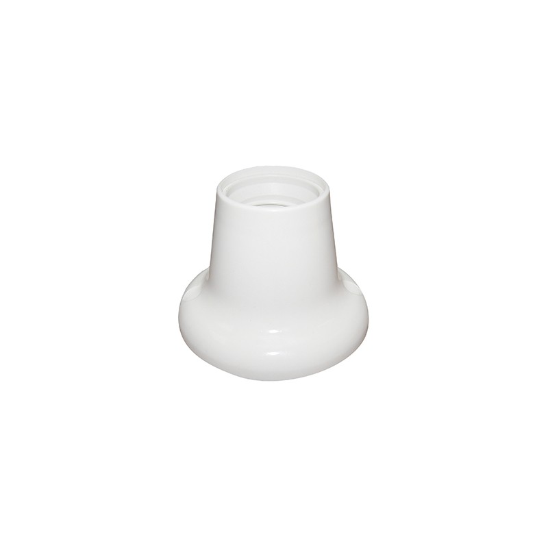 PORTALÀMPADA PLÀSTIC BLANC SÒCOL RECTE E-27