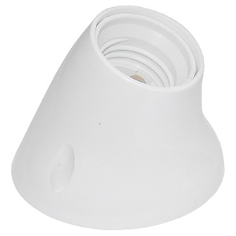 PORTALÁMPARA PLÁSTICO BLANCO ZÓCALO INCLINAL E-27