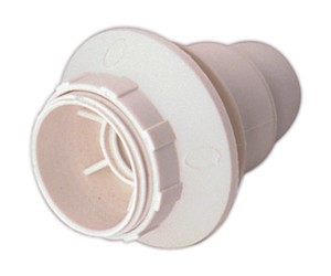 PORTALÁMPARA PLÁSTICO BLANCO PORTAROSCA E-14