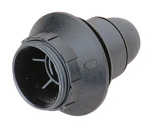 PORTALÁMPARA PLÁSTICO NEGRO PORTAROSCA E-14