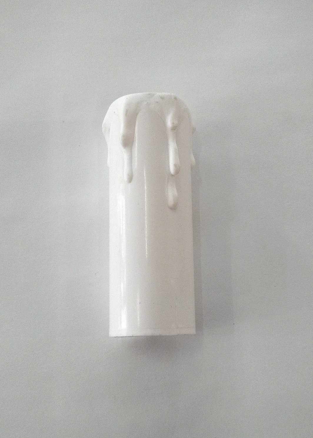 PORTALÀMPADA PLÀSTIC ESPELMA CURTA CREMADA BLANC E-14