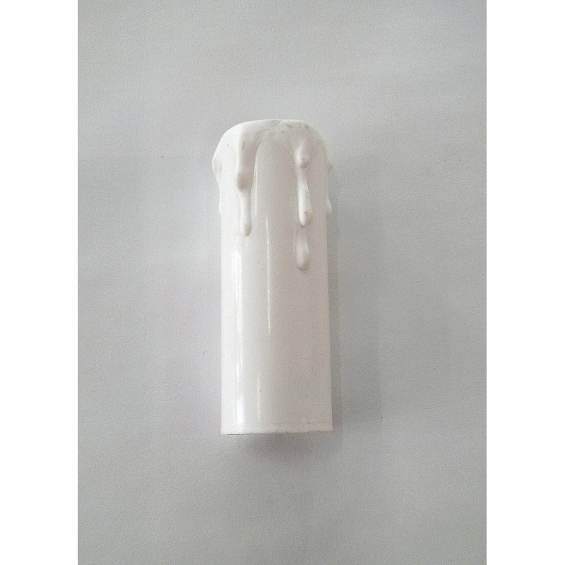 PORTALÀMPADA PLÀSTIC ESPELMA CURTA CREMADA BLANC E-14