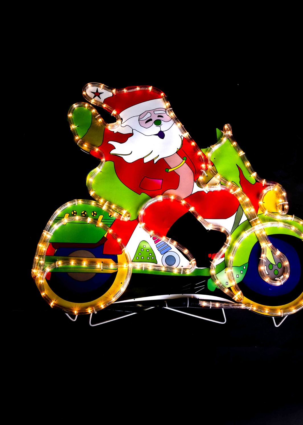 Silueta Papa Noel moto